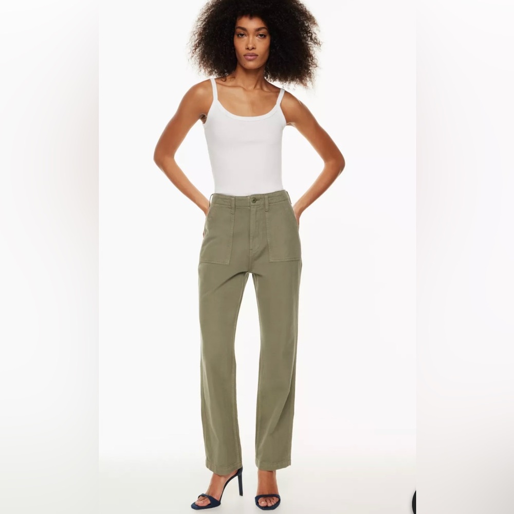 Denim Forum Joni high rise 90s pants - olive